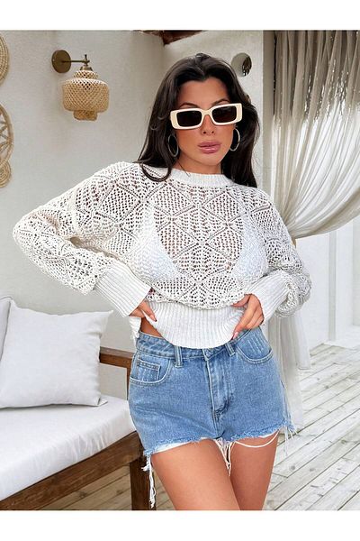 Puella 2157 Women's Summer Long Sleeve Basketwear with Argent Print