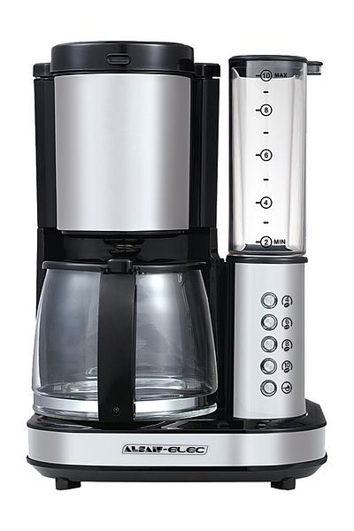 ALSAIF Electric Coffee Maker & Grander 10 Cups, 1.25l 800w Black/silver