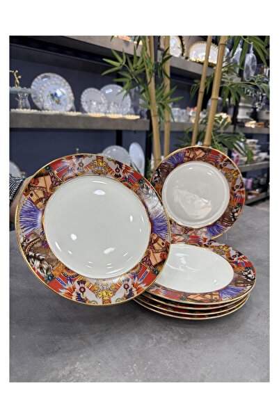 ACAR Dream Seri Lüx Hrns 6 Lı Porselen Pasta Tabak