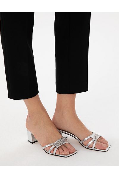 Pierre Cardin Silver Heeled Slippers 50305467 -Vr107
