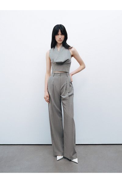 Nocturne Double Pleated Fabric Trousers