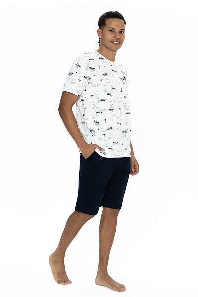 U.S. Polo Assn. U.S. Polo Assn. Men's Pajama Set - Ecru