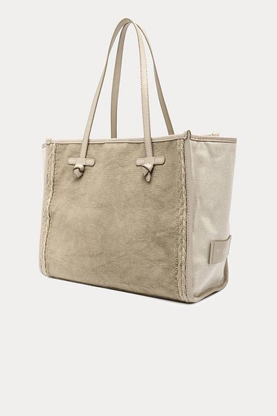 GIANNI CHIARINI Marcella Canvas Fabric Shopping Bag