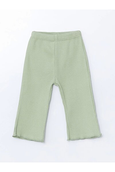 LC Waikiki Lcw Baby Ecru Crew Neck Floral Baby Girl Blouse and Leggings 2Pcs