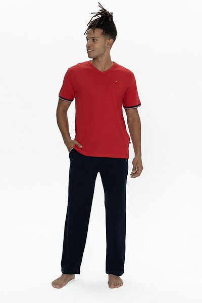 U.S. Polo Assn. U.S. Polo Assn. 18896B Men`S Plus Size Short Sleeve Crew Neck Pajama Set-Red