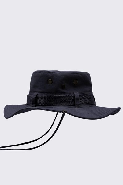 Külah Navy Blue Outdoor Hat UV Protected Bucket Safari Hat
