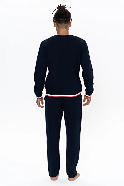 U.S. Polo Assn. U.s Polo Assn. 18920 Erkek Uzun Kollu Bisiklet Yaka Rahat Ev giyim-Lacivert