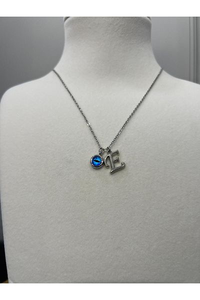 Store Letter E Necklace - Evil Eye Beaded Letter Chain