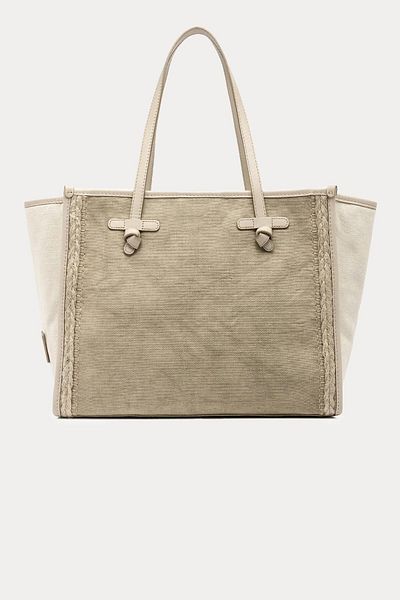 GIANNI CHIARINI Marcella Canvas Fabric Shopping Bag