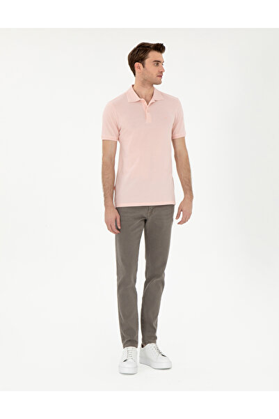 Pierre Cardin Pudra Slim Fit %100 Pamuk Polo Yaka Basic Tişört 50306448-VR042