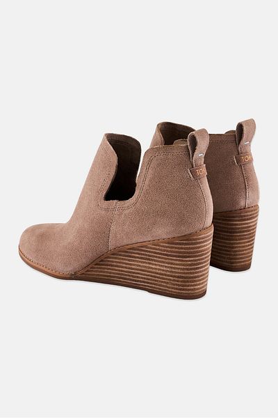 Toms Women Kallie Slip On Ankle Boots, Taupe