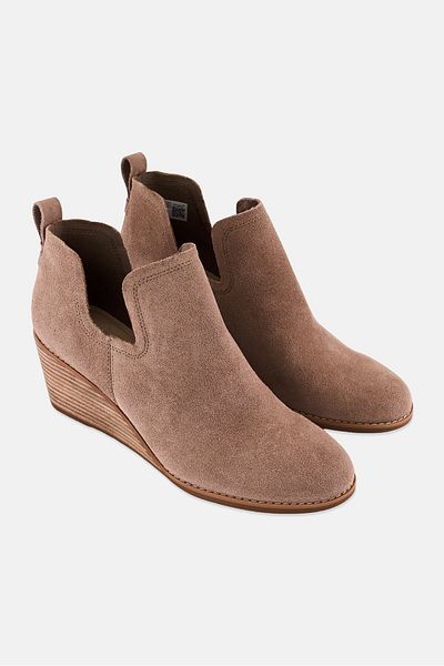 Toms Women Kallie Slip On Ankle Boots, Taupe