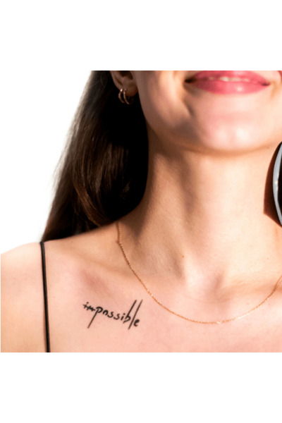 ONE SPRAY TATTOO Impossible Tekli Dövme Şablonu – Kına Kalıbı & Tattoo Stenci...