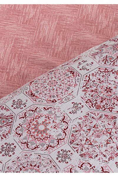 Evim Soren Double Pike 200X230 cm Leslie Pink-Dark Claret Red