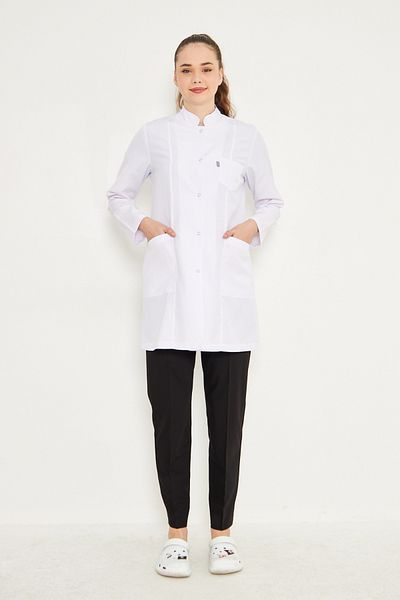 Class Üniforma White Nurse Pharmacist Doctor Apron - Judge Collar
