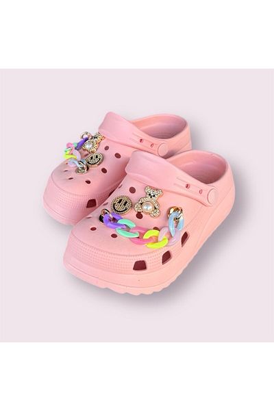 Sonimix Sonimx Girl Powder over Emojili Soft Sole Indoor Slippers Sandals