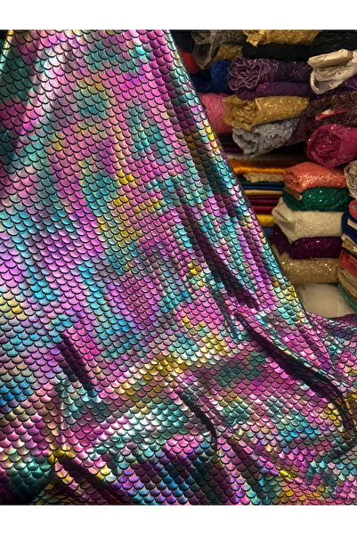 MEKİK MANİFATURA BALIK SIRTI RENGARENK YALDIZLI KUMAŞ