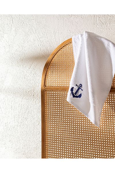 Madame Coco White Lory Face Towel - Yacht Collection