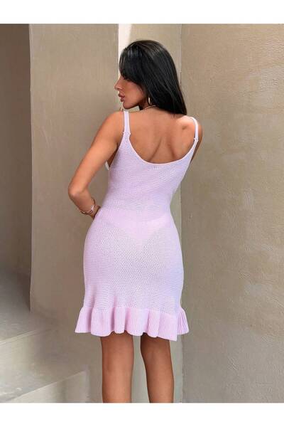 Puella 8008 Γυναικείο ροζ φόρεμα παραλίας pareo