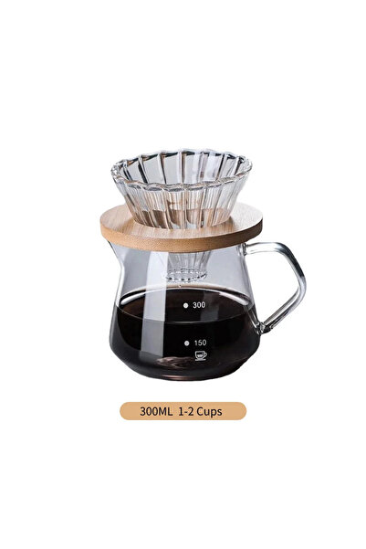 Choice 300ml set Pour Over Coffee Maker Set Glass Carafe Coffee with Glass Coffee Filter Drip Coffee Maker