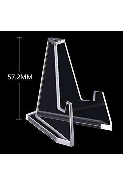 Choice م 10 قطع من حامل عرض العملات التذكارية المصنوع من الأكريليك الشفاف على شكل مثلث حامل عرض تذكاري ج.