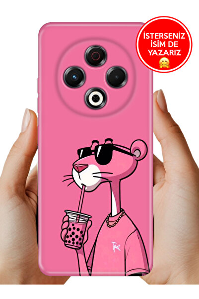 TECNO Spark 30 Kılıf Desenli Rubber Kamera Korumalı Silikon PinkPanter