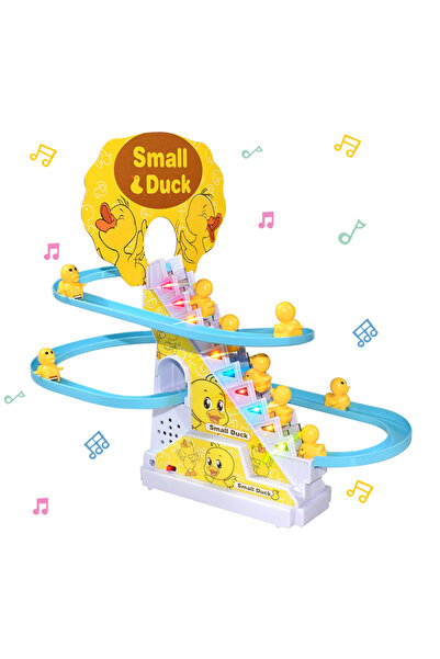 Choice 9 قطع من البط لتسلق السلالم ومسارات اللعب الكهربائية للبط ومسارات السباق والسكك الحديدية ومجموعة ألعاب الأفعوانية