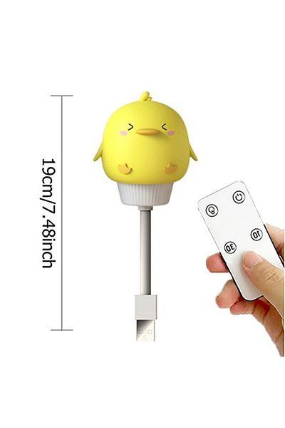 Choice Navy Blue USB Night Light LED Chlidren Cute Cartoon Night Lamp Bear Chick Kitten Remote Control for