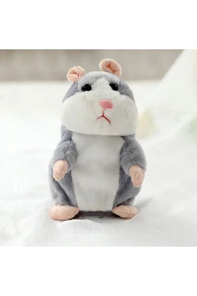 Choice Grey Learn To Imitate Talking Little Hamster Animal Plush Funny Toy Talking Nod Hamster Doll Soothin