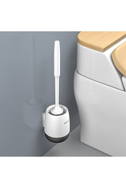 Choice فرشاة تنظيف المرحاض المصنوعة من السيليكون من MENGNI باللون الأسود المث...