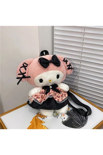 Choice B Kawaii Sanrio Bag Kuromi Plush Backpack Lolita Style Plushies Stuffed Animal Doll Toys My Melody .