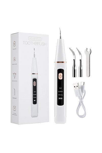 AFDEAL WHITE Dental Scaler For Teeth Tartar Remover Electric Teeth Cleaner Tooth Calculus Plaque Remover Ul