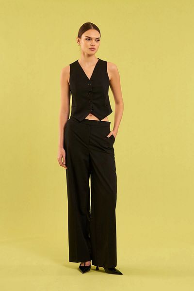 Womengrom Lefon Women's Fileto Pocket Straight Leg Vest Pants Set