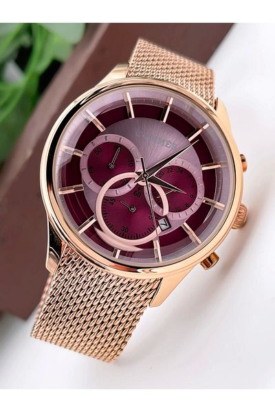 COMMES Men's Wristwatch Crono Functions Active Steel Mesh Strap