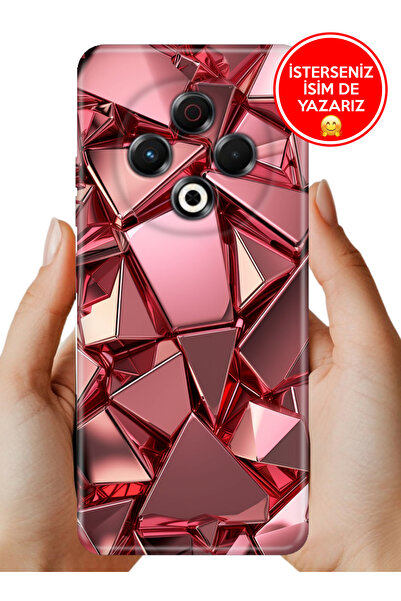 TECNO Spark 30 Kılıf Desenli Rubber Kamera Korumalı Silikon PembeDeco