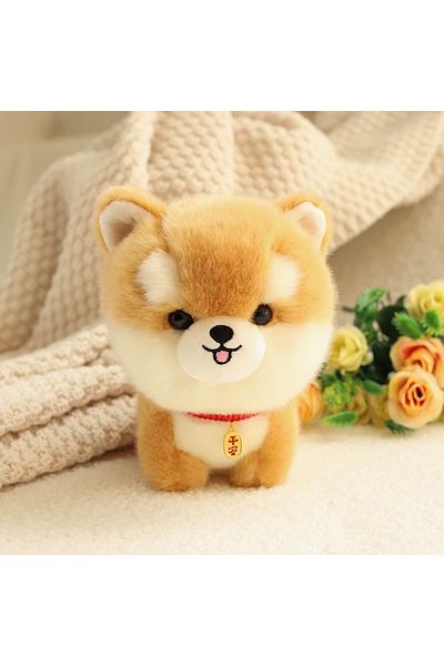 Choice 20cm Akita ZU Kawaii Teddy Pets Lifelike Fluffy Puppy Soft Doll Cute Small Chow Pomeranian Corgi Yor