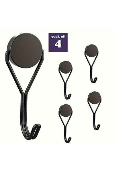 Choice 4pcs 4Pcs Versatile Heavy-Duty Magnetic Hooks - 26Lbs Swivel Neodymium...