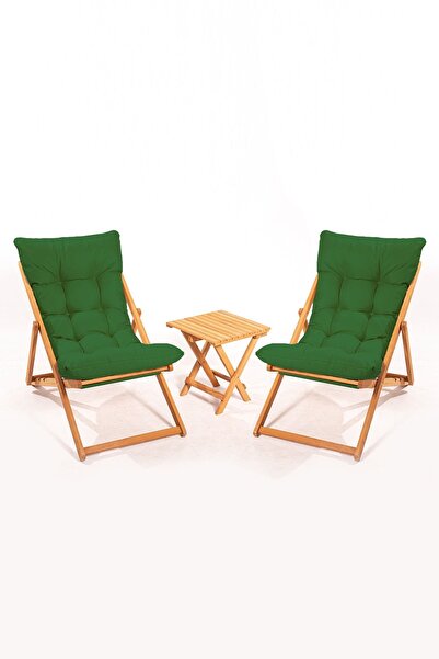 Meya Dekor 2 1 Nora Şezlong Seti Bahçe-balkon-teras-plaj-kafe Katlanır Set - ...