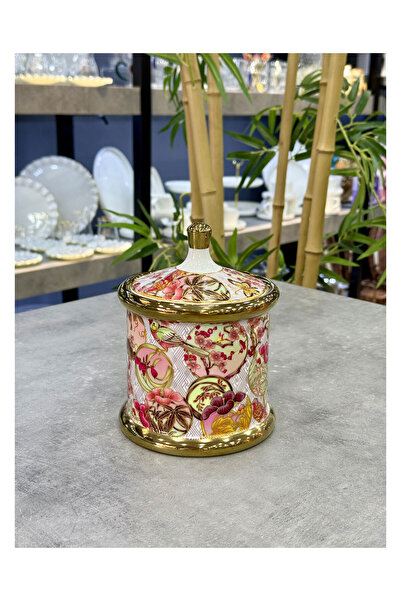 ACAR Lüx Hndl Porselen Küçük Kavanoz 11 Cm