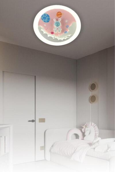 Eray Aydınlatma 8373-3 Plofonyer Led 3 Renk Çocuk Pembe Avize