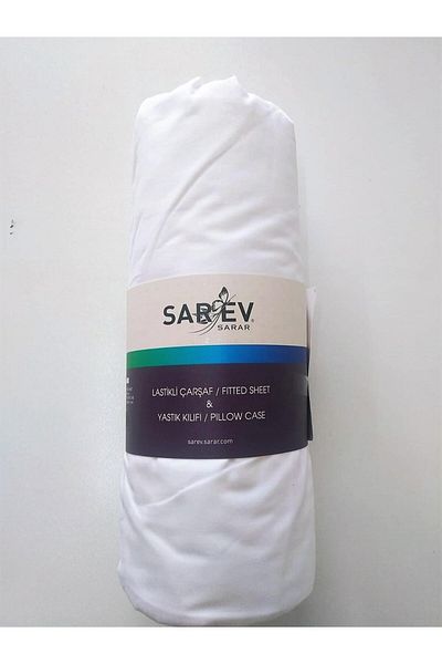 Sarev White 100% Cotton Single Fit Castle Pillowcase 100*200 cm Sheet Set