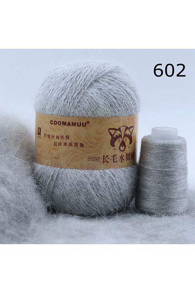 Choice 602 50+20 جرام من غزل شعر المنك الناعم للغاية خيط كروشيه يدوي ممتاز للوشاح والسترة والقبعة مقاس كبير