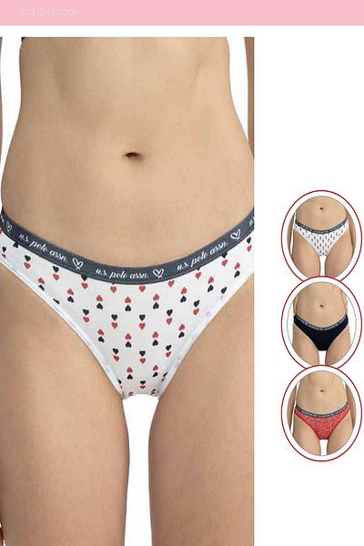 U.S. Polo Assn. Πόλο Ασν. ΗΠΑ Γυναικεία 3-pack Cotton Cotton Protect Cotton