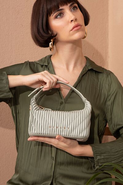 Sisley حقيبة يد نسائية خضراء - موديل SLY170