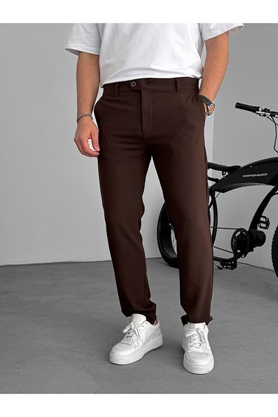BYBASICMAN Slim Fit Slim Fit Fabric Trousers - Ke-