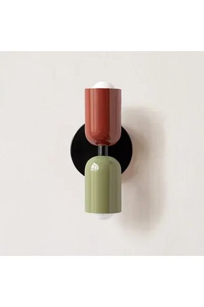 Choice No light bulb Black Green Red Colorful bedside wall lamp Nordic living room corridor Wall light Chil