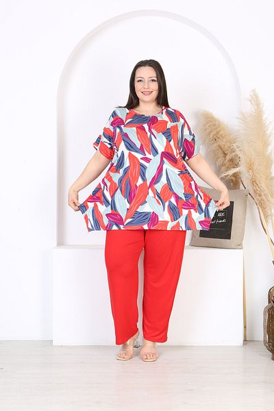 XL Modam Women's Lycra Patterned Suit