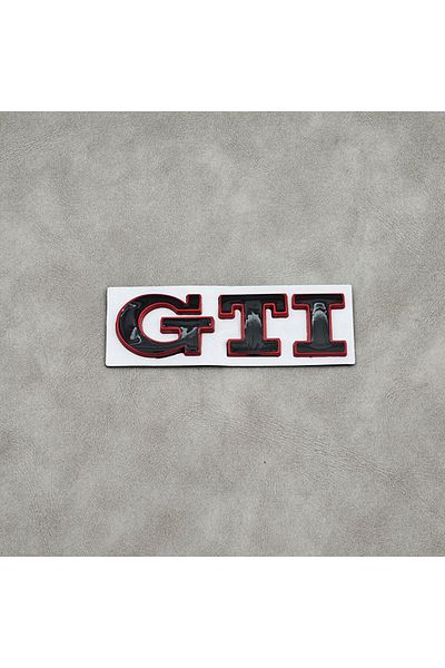 Volkswagen Sticker Black Red 3d Metal Logo Gti Badge Car Front Grille Emblem Rear Trunk Sticker For