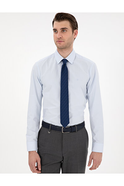Pierre Cardin Açık Mavi Slim Fit Uzun Kollu Basic Gömlek 50307297-VR003
