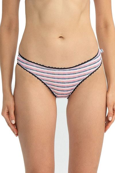 U.S. Polo Assn. U.S. Polo Assn. 66432 Chiloți din bumbac cu model mixt pentru femei, 3 piese-coral